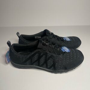 Skechers Slip-ins Relaxed Fit Performance Sneakers ~ BLACK Size  10 M  NEW W/Tag
